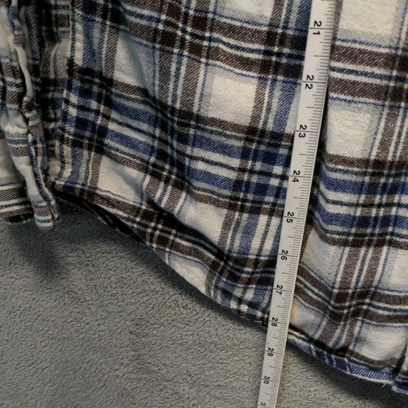 🍑CROFT & BARROW Men Flannel Shirt Winter Button-Down Pocket Casual Plaid MEDIUM - Picture 7 of 12